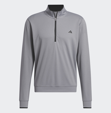 Picture of adidas Mens Lightweight 1/4 Zip Sweatshirt - IU4513 - Grey Three