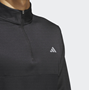 Picture of adidas Mens Textured 1/4 Zip Pullover -  IU4696 - Black