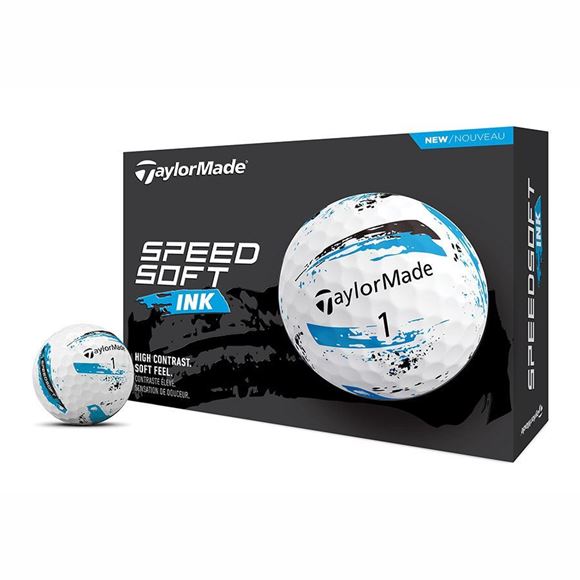 Picture of TaylorMade SpeedSoft Golf Balls - Blue Ink 2024 Sp