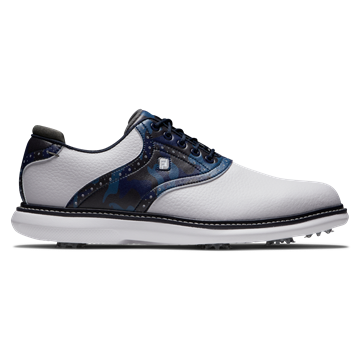 Picture of FootJoy Mens FJ Traditions Golf Shoes - 57945 - White/Navy Camo SALE