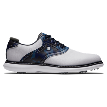 Picture of FootJoy Mens FJ Traditions Golf Shoes - 57945 - White/Navy Camo