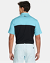 Picture of Under Armour Men's UA Tee To Green Color Block Polo - 1383139-002 - Black/Sky Blue