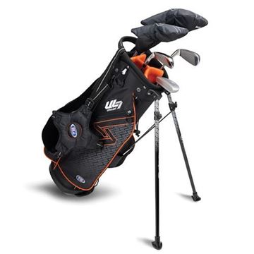 Picture of US Kids Boys UL7-51 5 Club Stand Set, Black/Orange