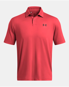 Picture of Under Armour Men's UA Tee To Green Polo - 1383714-814 - Solstice Red
