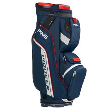 Picture of Ping Pioneer Cart Bag  - 35714 Navy/Platinum/Red