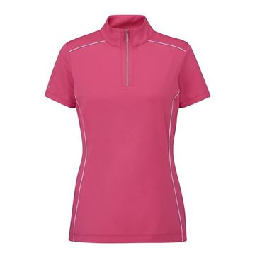 Picture of Ping Ladies Romana Stand Collar Polo Shirt - Pink Blossom