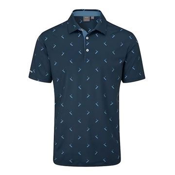 Picture of Ping Mens Gold Putter Printed Polo Shirt - Navy Multi