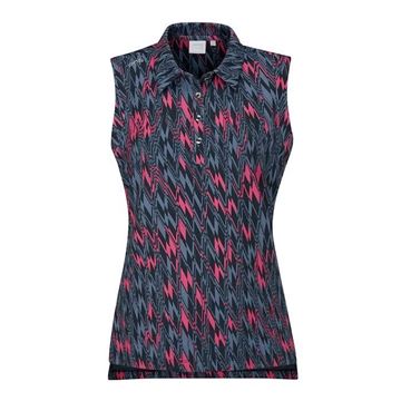 Picture of Ping Ladies Olive Stand Collar Polo Shirt - Navy Multi