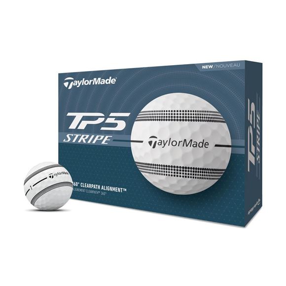 Picture of TaylorMade TP5  Stripe Golf Balls - (Multi Buy) White
