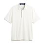 Picture of Ashworth Mens Golf Striped Tech Jersey Polo Shirt AM1011 Bone/White