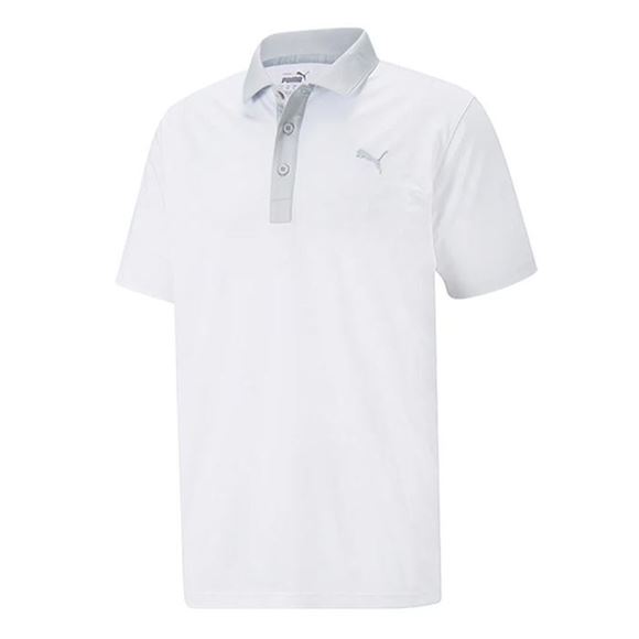 Picture of Puma Gamer Men's Golf Polo Shirt - Bright White/High Rise