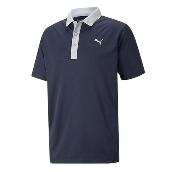 Picture of Puma Gamer Men's Golf Polo Shirt - Navy Blazer/High Rise