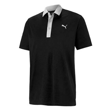 Picture of Puma Gamer Men's Golf Polo Shirt - Black/Quiet Shade