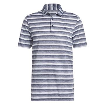 Picture of adidas Mens Two Colour Striped Golf Polo Shirt -Navy/White HS7579