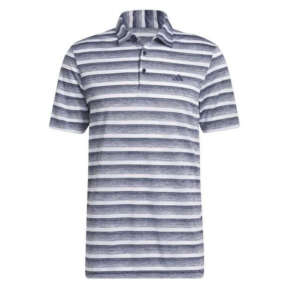 Picture of adidas Mens Two Colour Striped Golf Polo Shirt -Navy/White HS7579