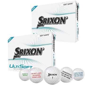 Picture of Srixon UltiSoft Golf Balls (2 Dozen Personalised) White