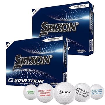 Picture of Srixon Q Star Tour Golf Balls (2 Dozen Personalised) White