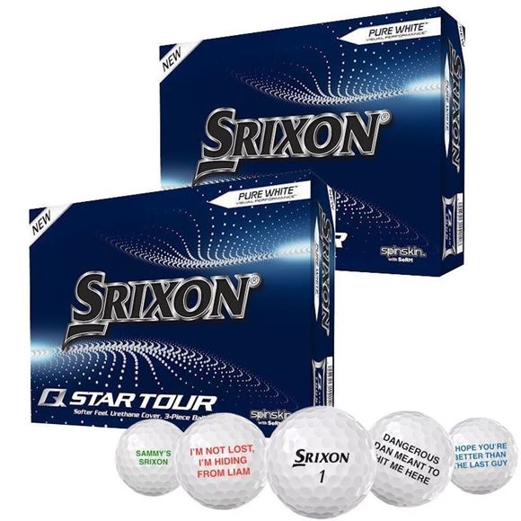 Picture of Srixon Q Star Tour Golf Balls (2 Dozen Personalised) White