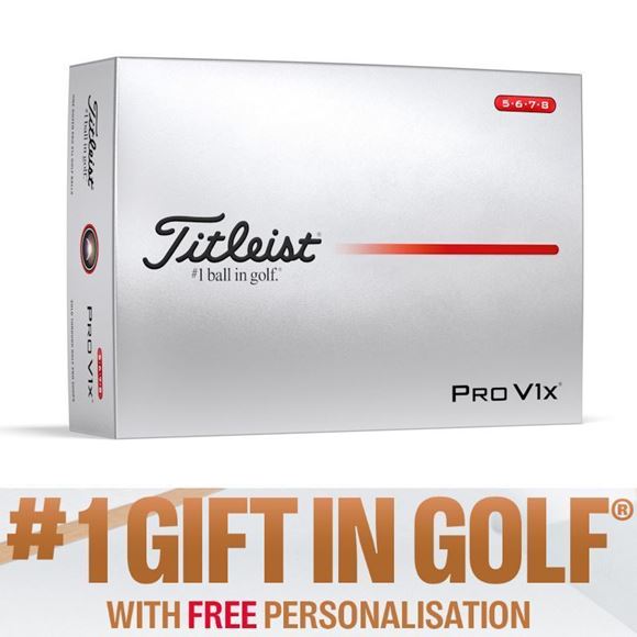 Picture of Titleist Pro V1x Golf Balls 2025 Personalised White
