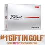 Picture of Titleist Pro V1x Golf Balls 2025 Personalised White