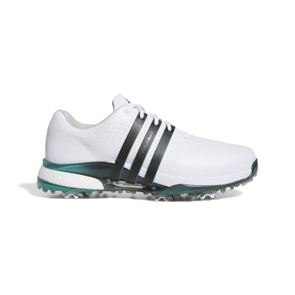 Picture of adidas Mens Tour 360 Golf Shoes 2024 - White/Black/Green JR9265
