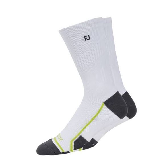 Picture of FootJoy Mens Tech D.R.Y. Crew Socks - White