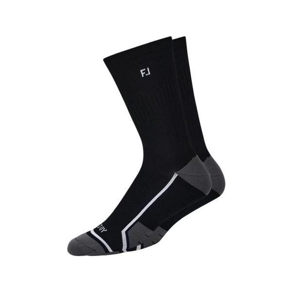 Picture of FootJoy Mens Tech D.R.Y. Crew Socks - Black