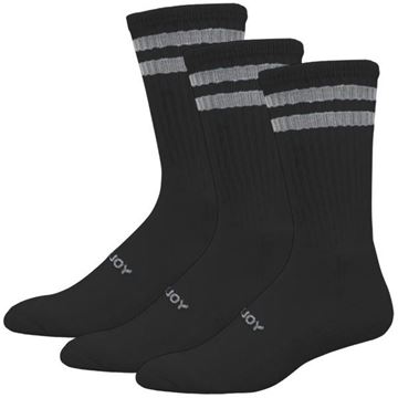 Picture of FootJoy Mens ComfortSof Socks 3 Pair Pack Crew - Black
