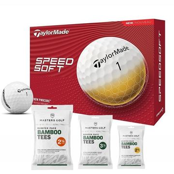 Picture of TaylorMade SpeedSoft Golf Balls Bundle +1 Pk Tees & Extra Sleeve