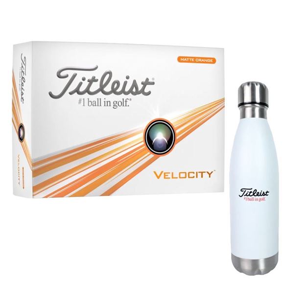 Picture of Titleist Velocity Golf Balls - Orange +FREE Bottle