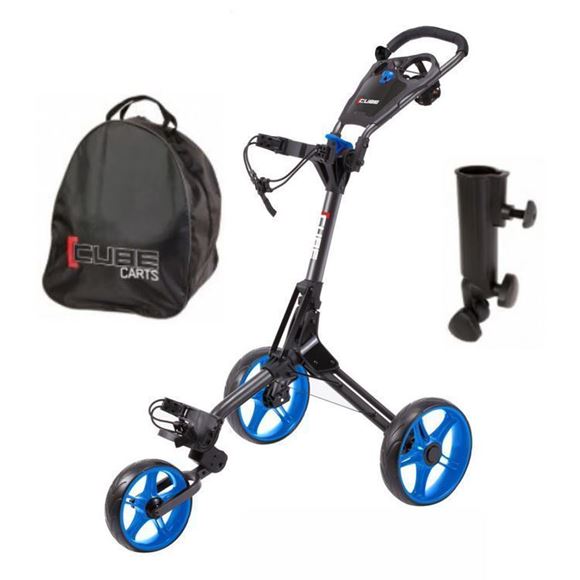Picture of Sky Max Cube Push Trolley - Charcoal/Blue