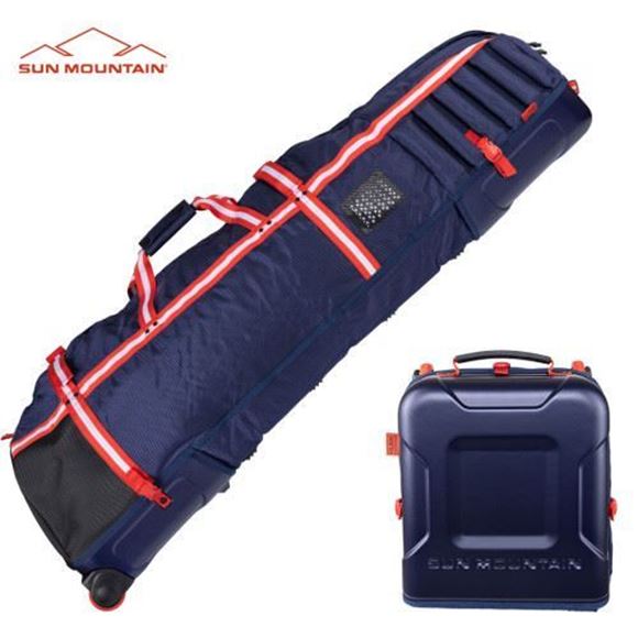 Picture of Sun Mountain Kube Wheeled Travel Cover Navy/White/Red