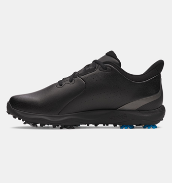 Picture of Under Armour Men's UA Drive Fade Wide Golf Shoes - 30278780-002 - Black / Metallic Silver