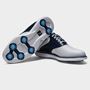 Picture of FootJoy Mens Traditions Golf Shoes 57981 White/Navy/Blue (2026)