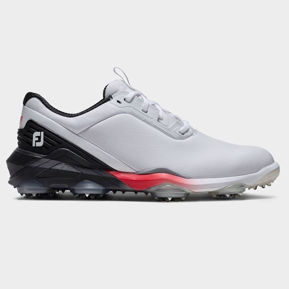 Picture of FootJoy Mens Tour Alpha Golf Shoes 55564 White/Black/Red (2026)