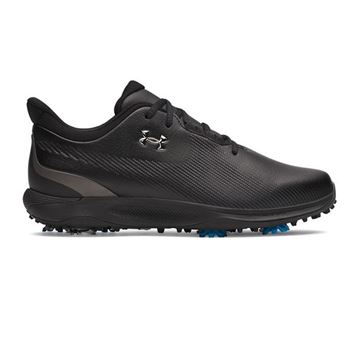 Picture of Under Armour Mens UA Drive Fade Wide Golf Shoes Black/Metallic Silver