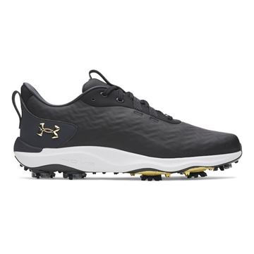 Picture of Under Armour Mens UA Drive Pro Clone Golf Shoes Black/Anthracite/Gold