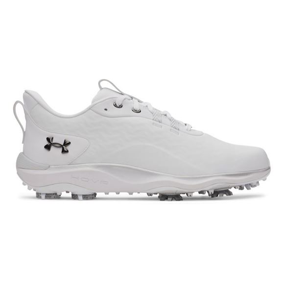Picture of Under Armour Mens UA Drive Pro Clone Golf Shoes  White/Metallic/Gun Metal
