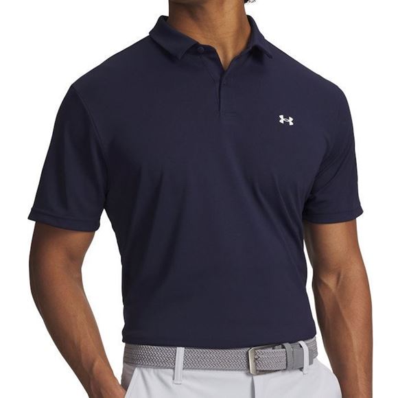 Picture of Under Armour Men's UA Tee To Green Polo Midnight Navy/White 6012303