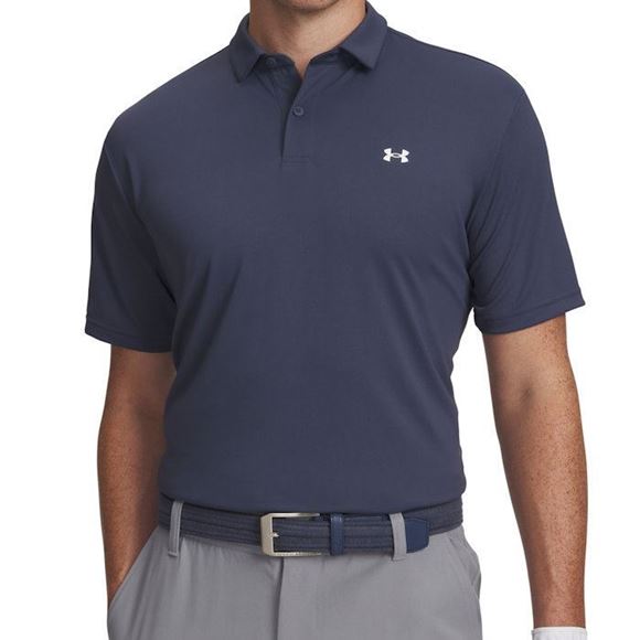 Picture of Under Armour Men's UA Tee To Green Polo Downpour Grey/White 6012303