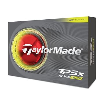 Picture of TaylorMade TP5x Hi-Vis Yellow Golf Balls 2026