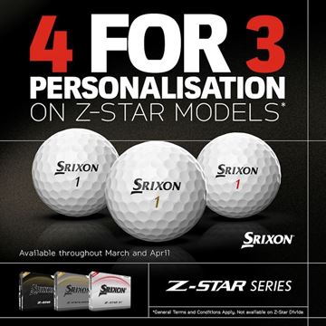 Picture of Srixon Z Star 4 for 3 Personalised Deal
