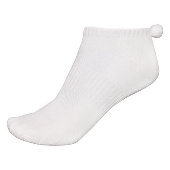 Picture of FootJoy Ladies ProDry Pom Pom Socks White 11499