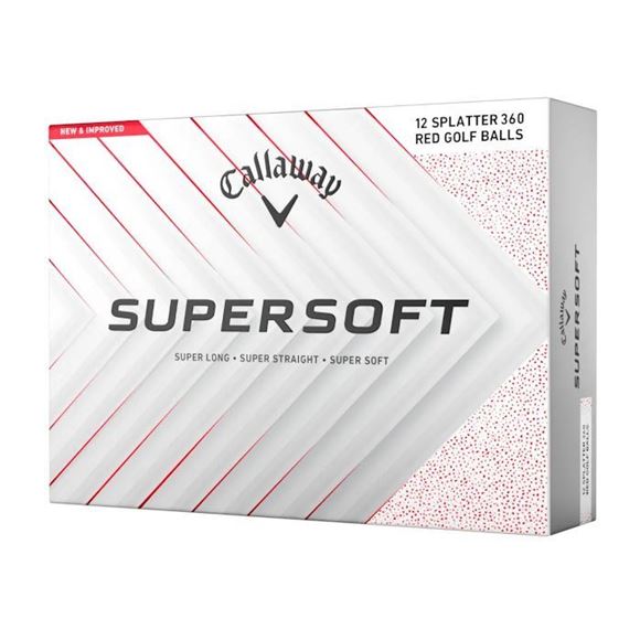 Picture of Callaway Supersoft Splatter 360 Red Golf Balls